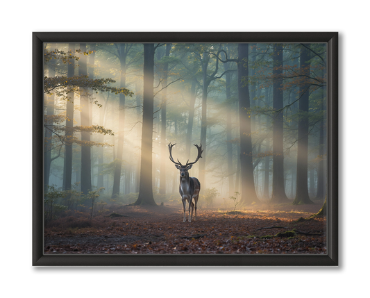 Damhert Veluwe Wanddecoratie - Natuur Poster Ingelijste Dieren Poster