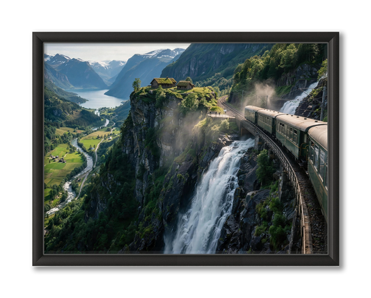 Flåm-spoorlijn Noorwegen Wanddecoratie Bestellen