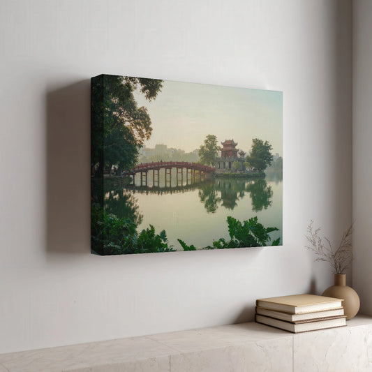Ngoc Son Temple Hanoi Reis Canvas Print Vietnam
