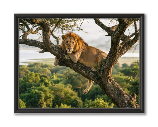 Boom Leeuw Tanzania Wanddecoratie Bestellen