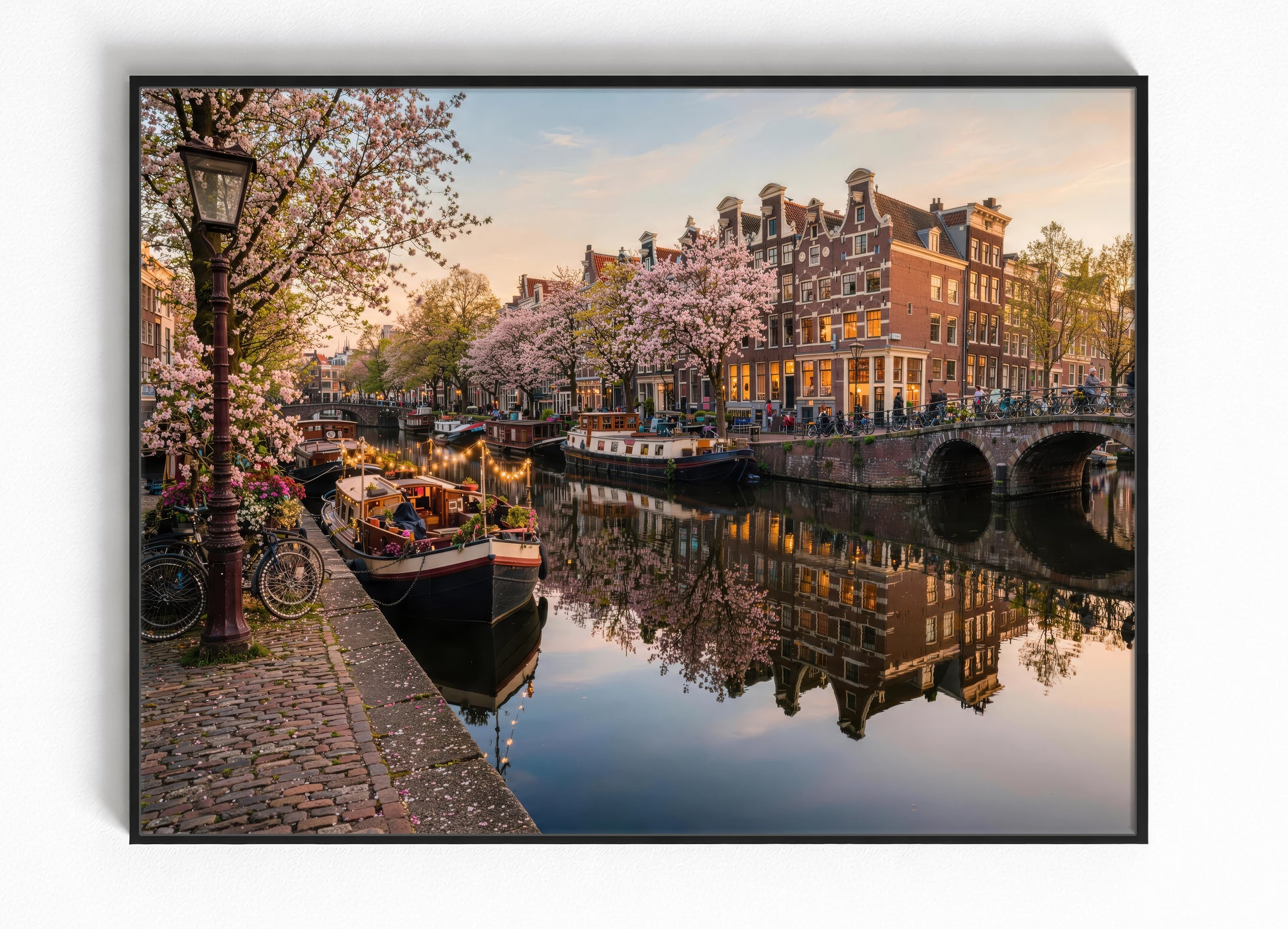 Amsterdam Stads Foto Muurdecoratie 4K Bestellen Ingelijste Poster