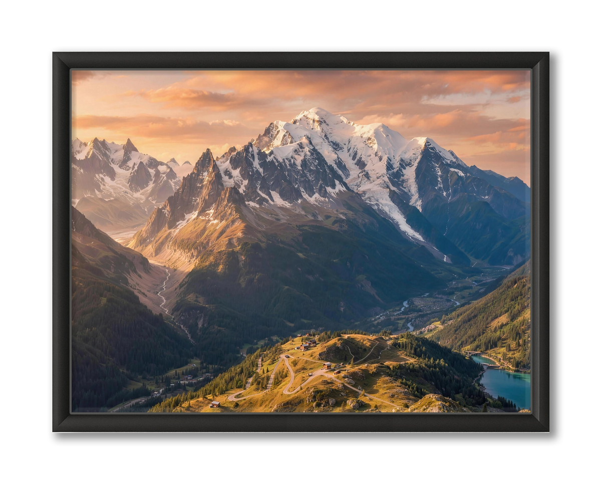 Franse Alpen Ingelijste Poster Muurdecoratie Woonkamer