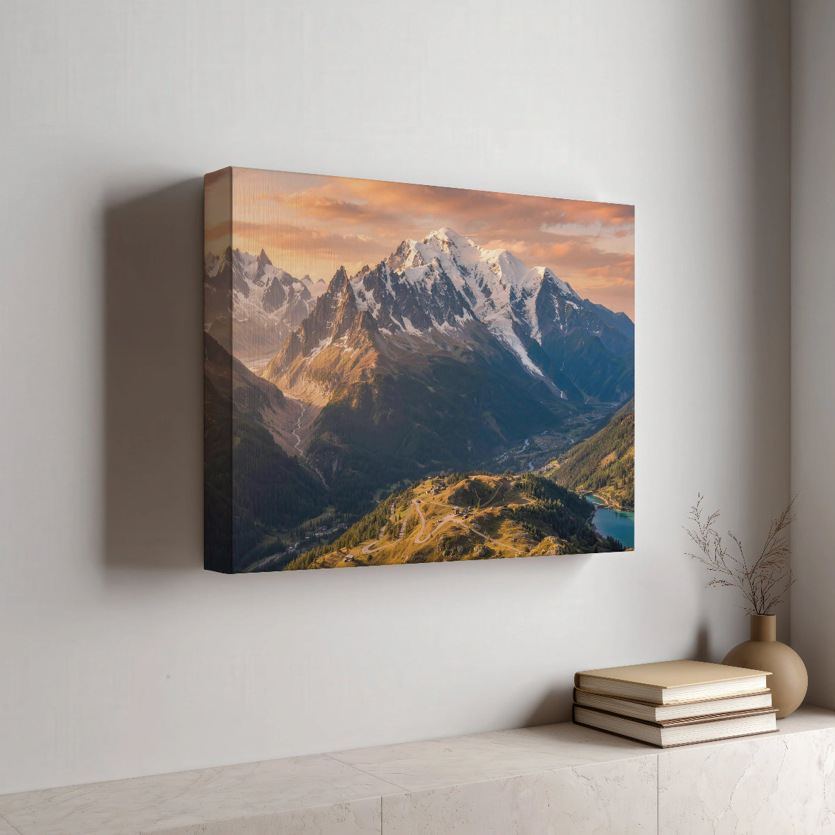 Franse Alpen Canvas Print Muurdecoratie Woonkamer