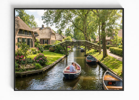 Giethoorn Ingelijste Poster 4K Muurdecoratie
