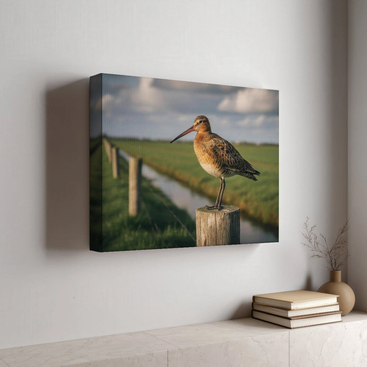 Grutto Vogel Wanddecoratie Canvas Print Natuur Cadeau