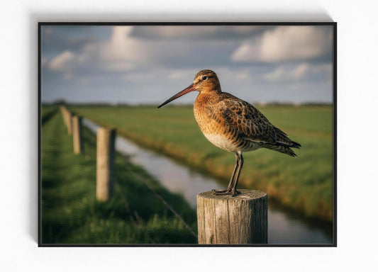 Grutto Vogel Wanddecoratie Dieren Nederland Natuur Fotografie