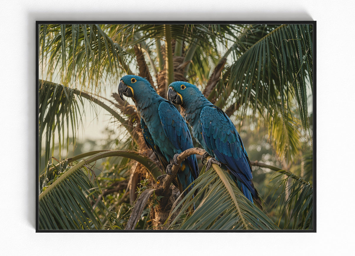 Hyacinth Macaw Papegaai Wildlife Ingelijste Poster Cadeau