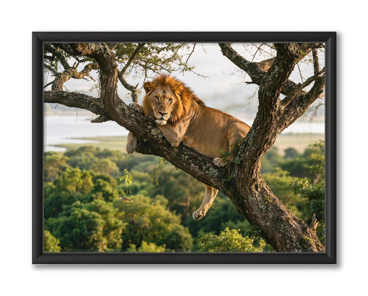 Boom Leeuw Tanzania Wanddecoratie Bestellen