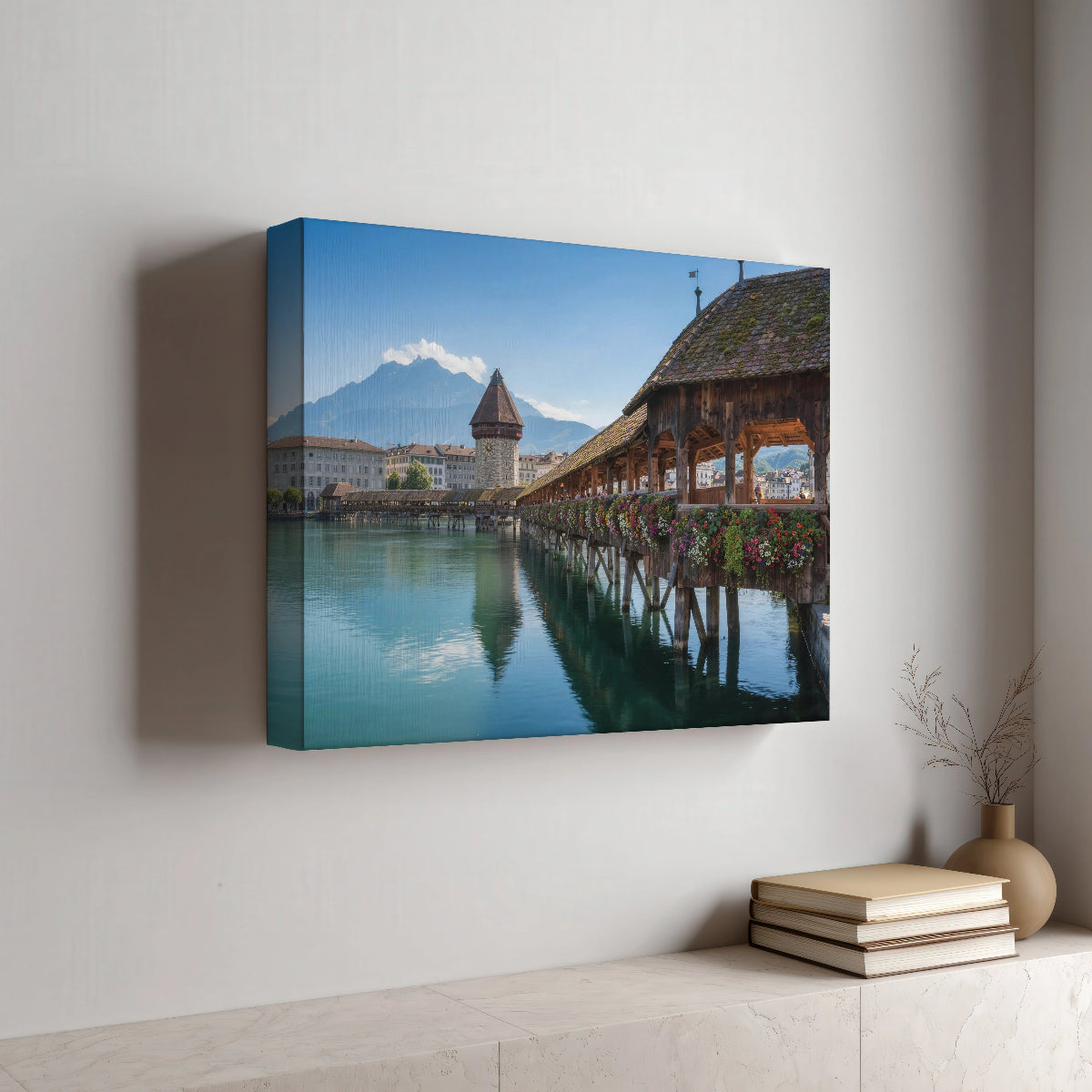 Luzern Switserland Canvas Print Woonkamer Natuur Muurdecoratie