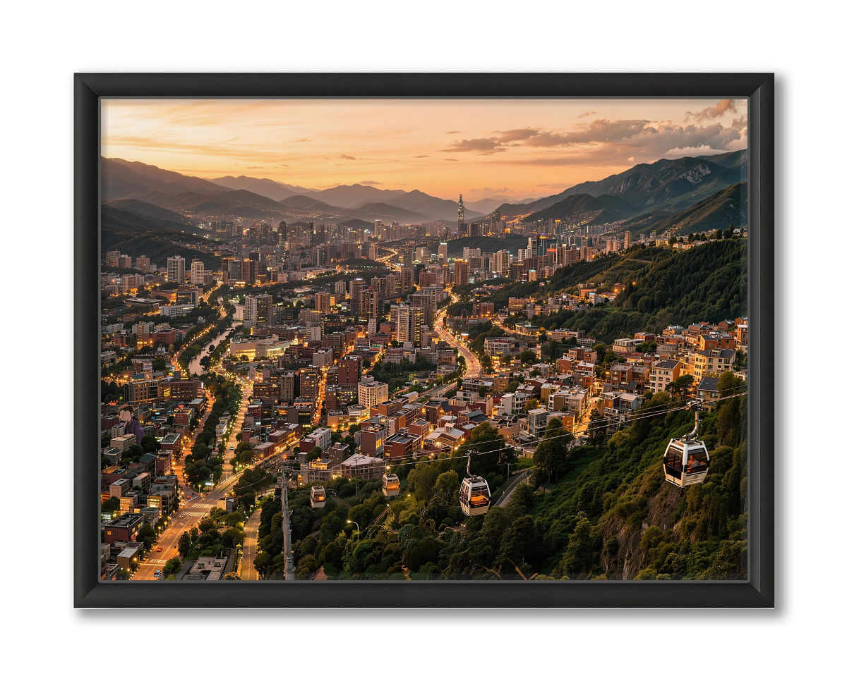 Medellin Skyline Reisfotografie Wanddecoratie Verjaardag Cadeau
