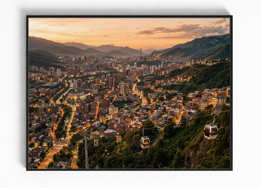 Medellin Skyline Reisfotografie Ingelijste Poster Bestellen