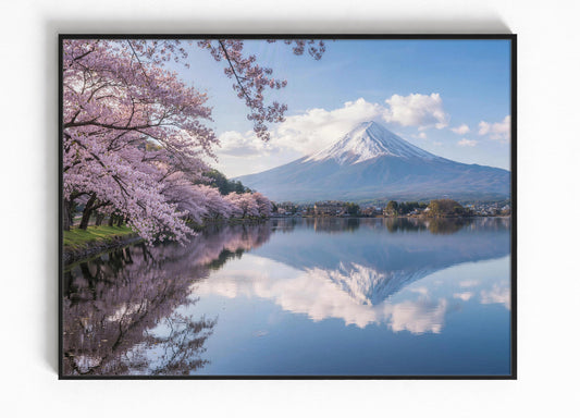 Mount Fuji Mountain Japan Muurdecoratie Ingelijste Poster