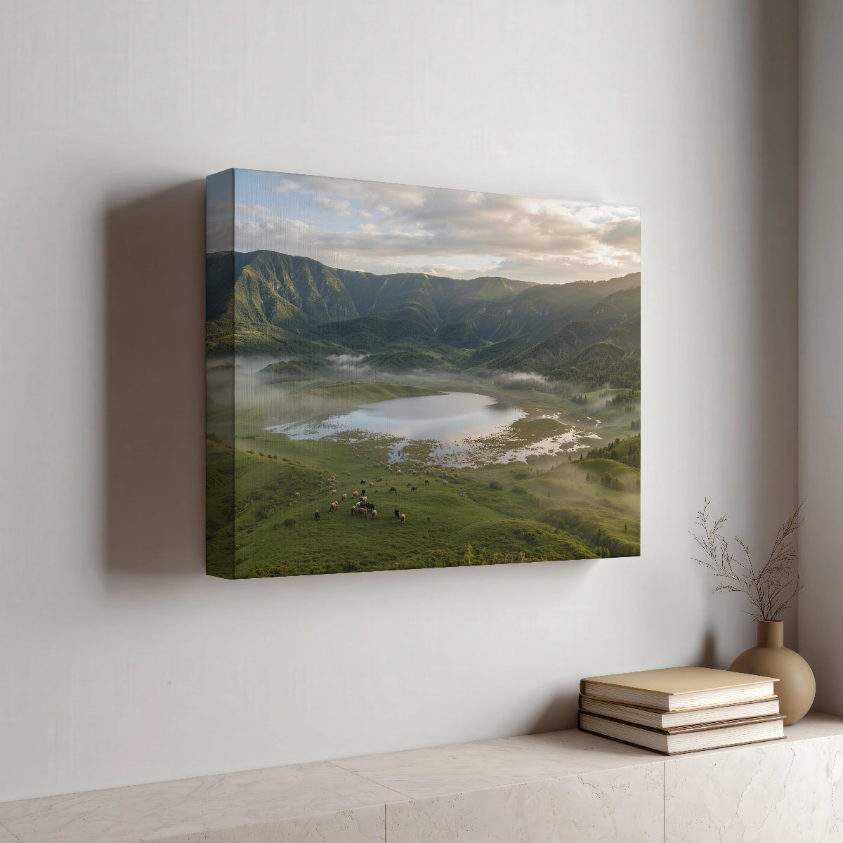 Ngorongoro Crater Wanddecoratie Canvas Print Tanzania