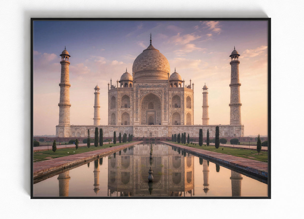 Taj Mahal Wanddecoratie - India Ingelijste Poster