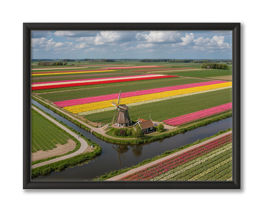 Tulpenvelden Windmolen Natuur Ingelijste Poster