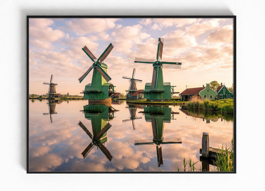 Zaanse Schans Ingelijste Poster Wanddecoratie