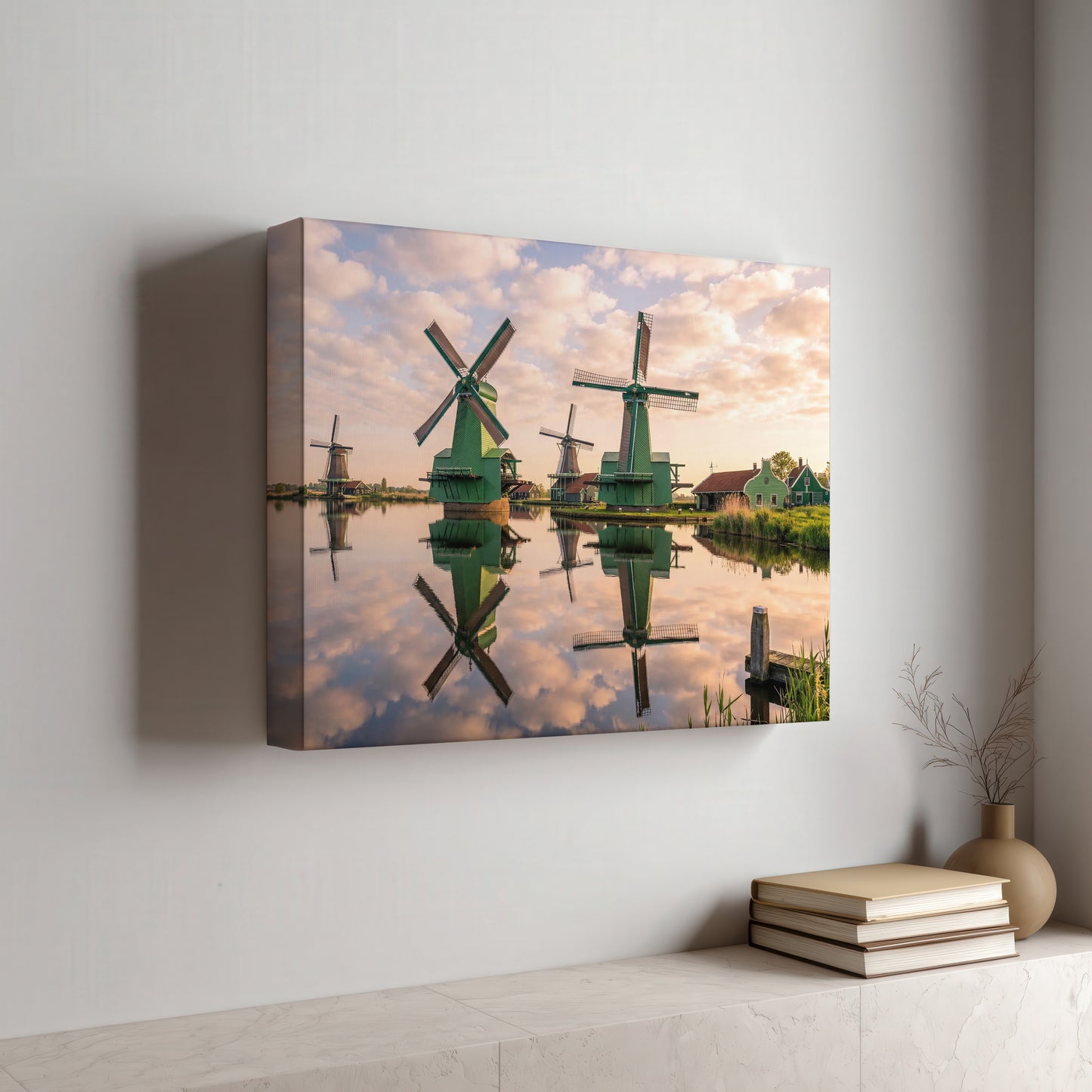 Zaanse Schans Canvas Muurdecoratie Bestellen